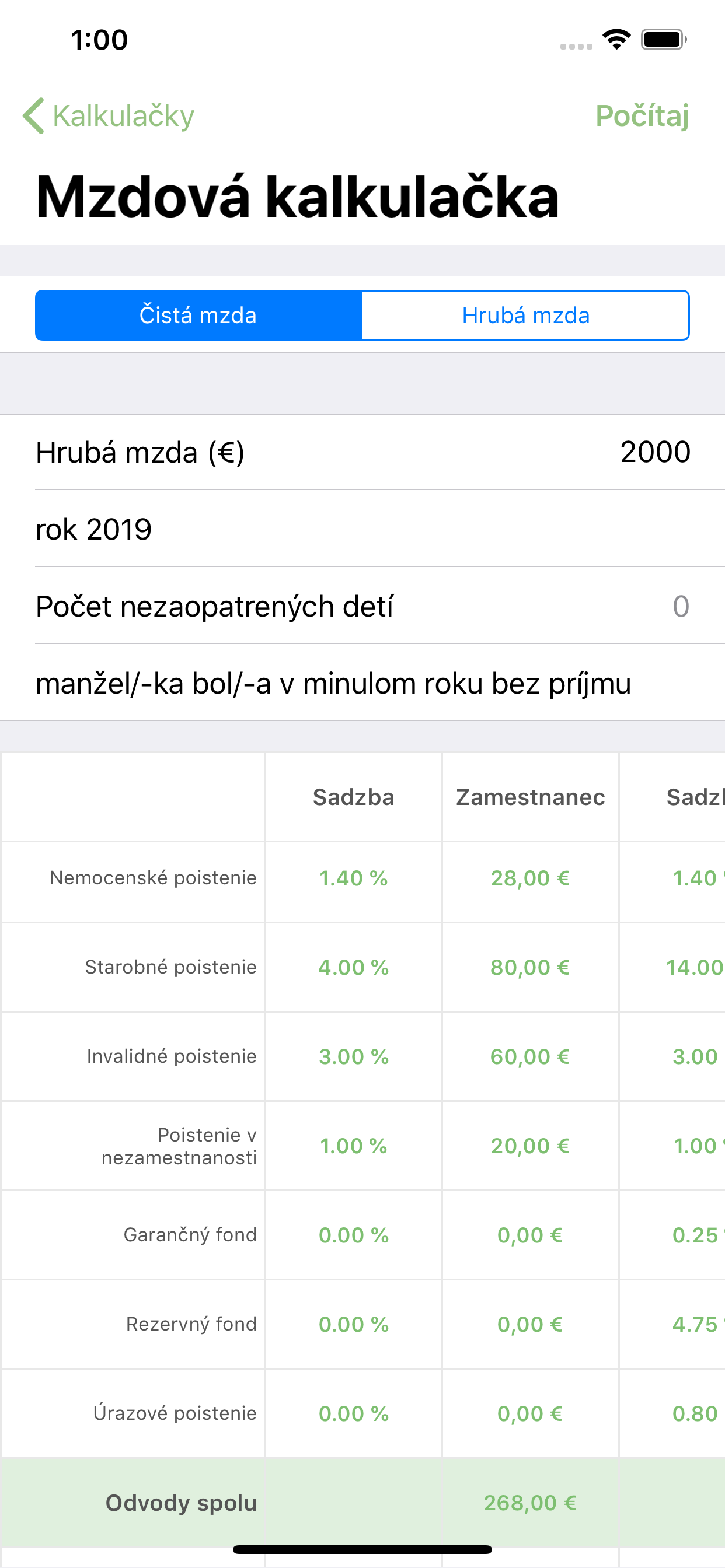 Umbrella Calculator Screenshot 3